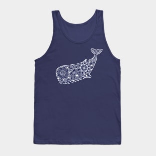 Whale (blue and white) Tank Top